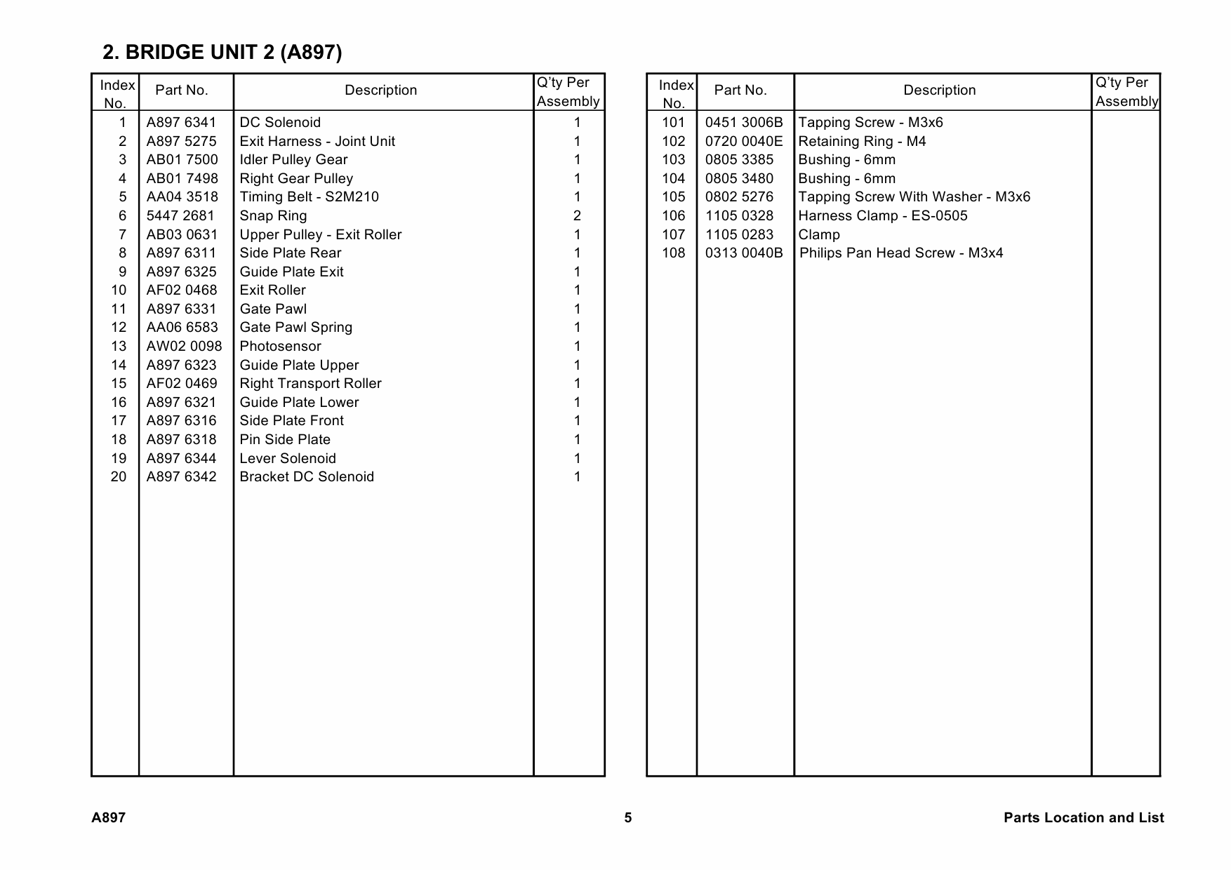 RICOH Options A897 BRIDGE-UNIT-TYPE-270 Parts Catalog PDF download-4